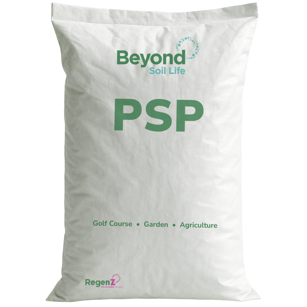 White bag labeled 'Beyond Soil Life PSP' on a white background