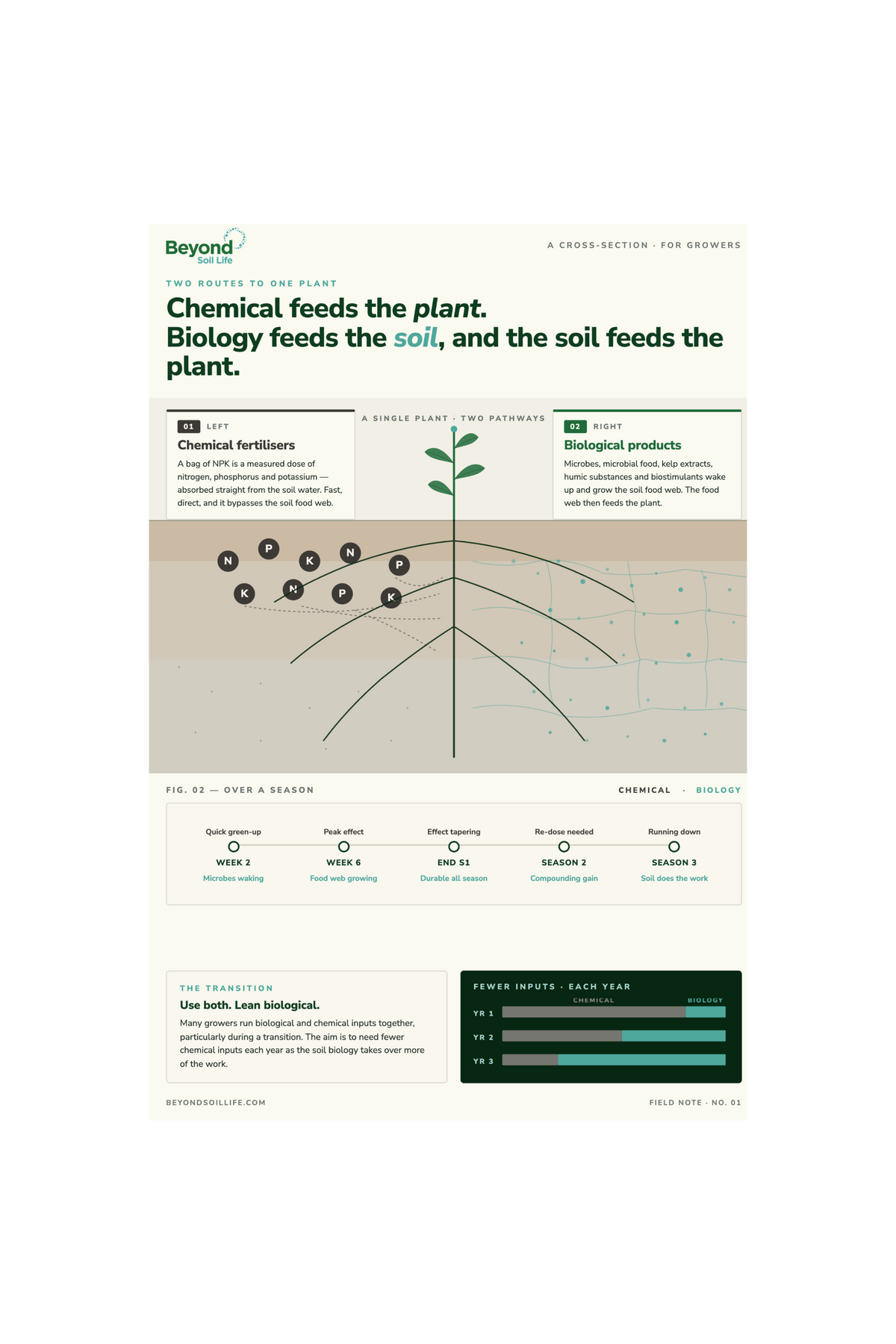 chemical vs biological fertilising infopgrahic