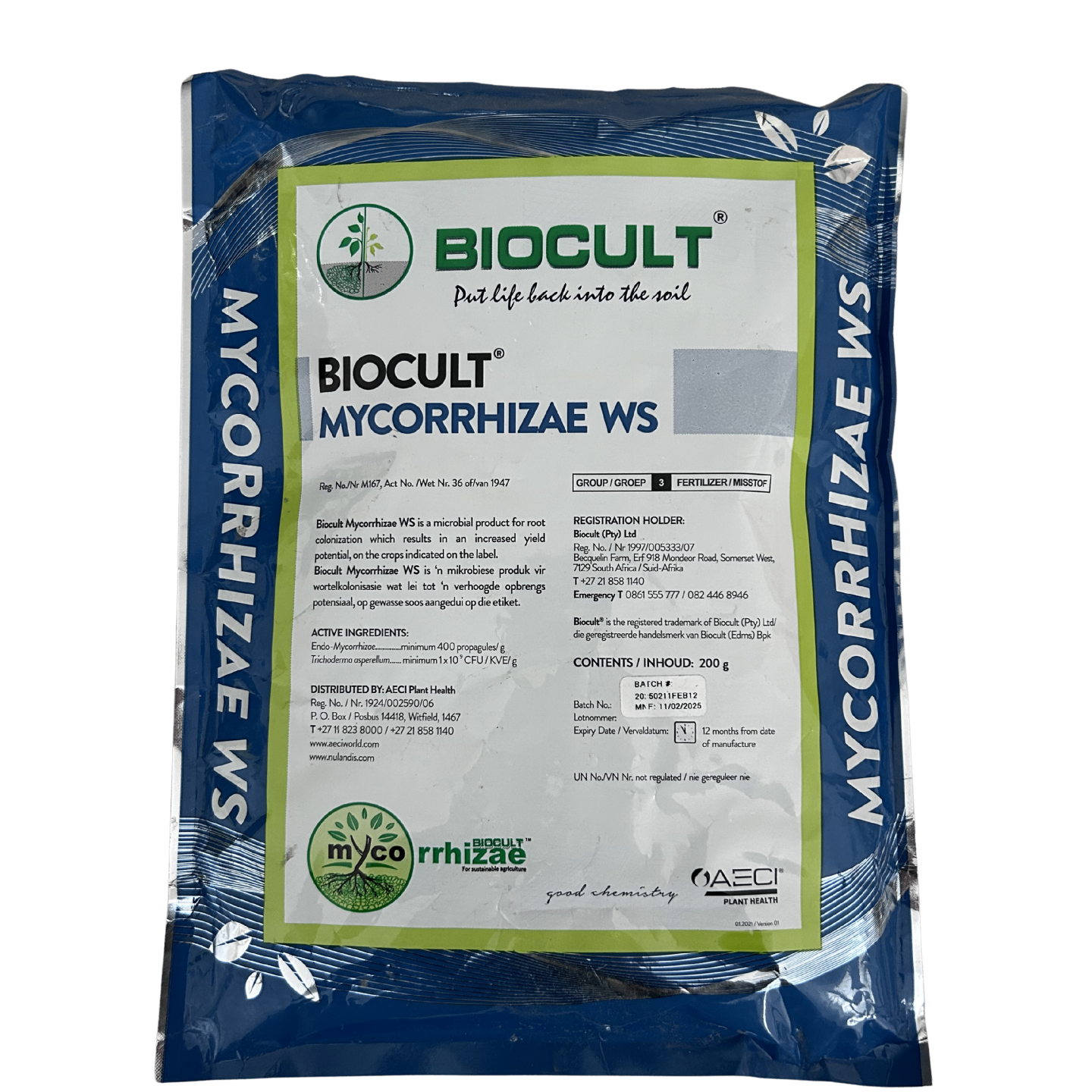 Biocult Mycorrhizae WS packaging on a white background