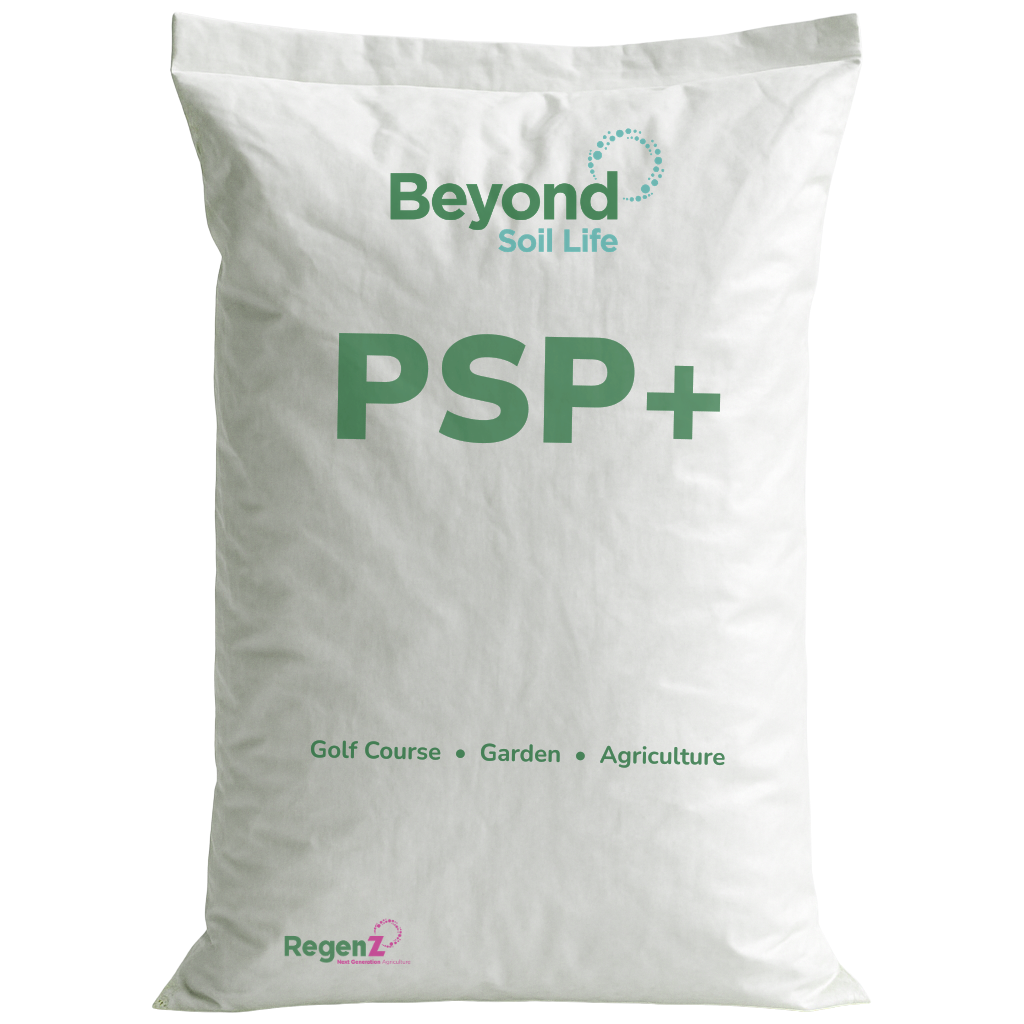 White bag labeled 'Beyond Soil Life PSP+' on a white background