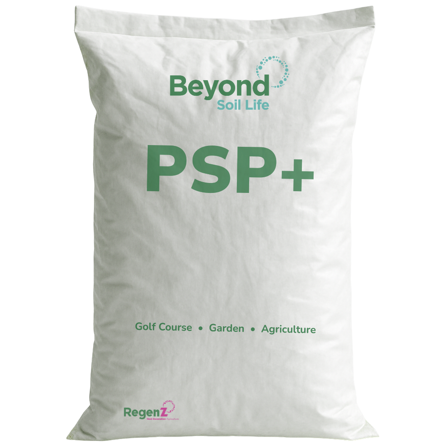 White bag labeled 'Beyond Soil Life PSP+' on a white background
