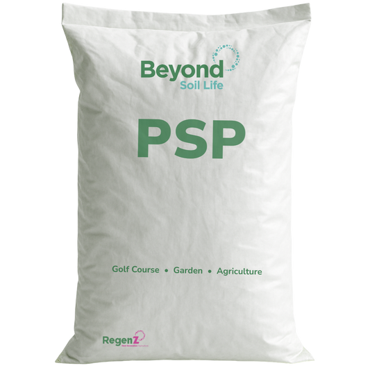 White bag labeled 'Beyond Soil Life PSP' on a white background