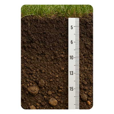 Take the soil sample