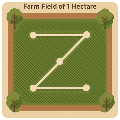 z shape fpr soil sampling