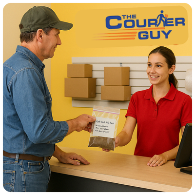 courier guy desk